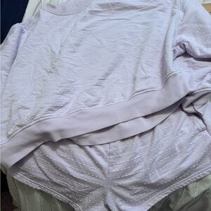 Aerie Light Purple Textured Pajama Top